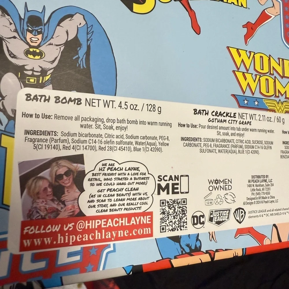 NEW Justice League of America Bath Bomb Bubble Bath Set